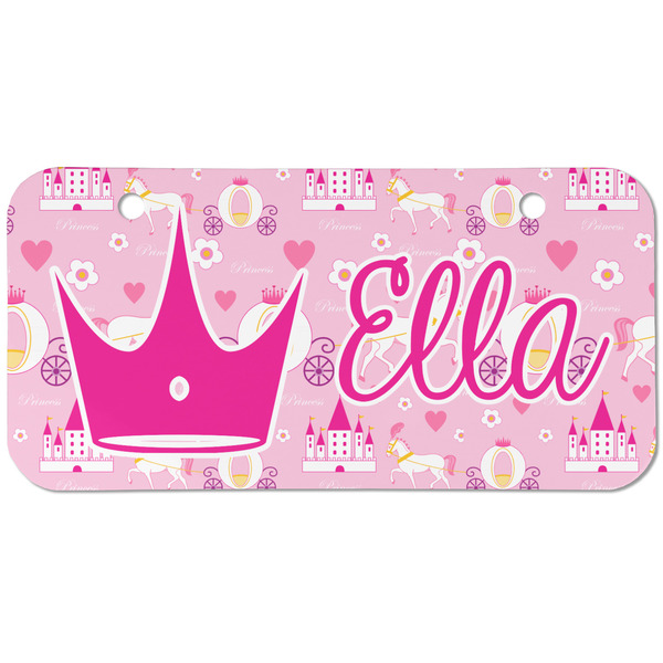 Custom Princess Carriage Mini/Bicycle License Plate (2 Holes) (Personalized)