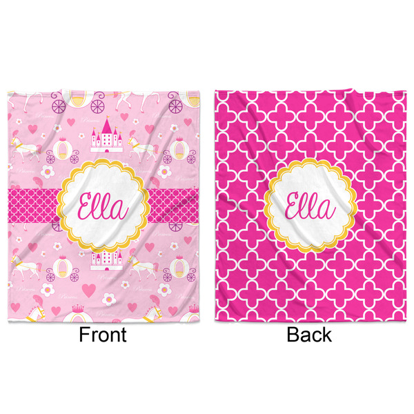 Princess Carriage Minky Blanket - 50"x60" - Double Sided - Front & Back