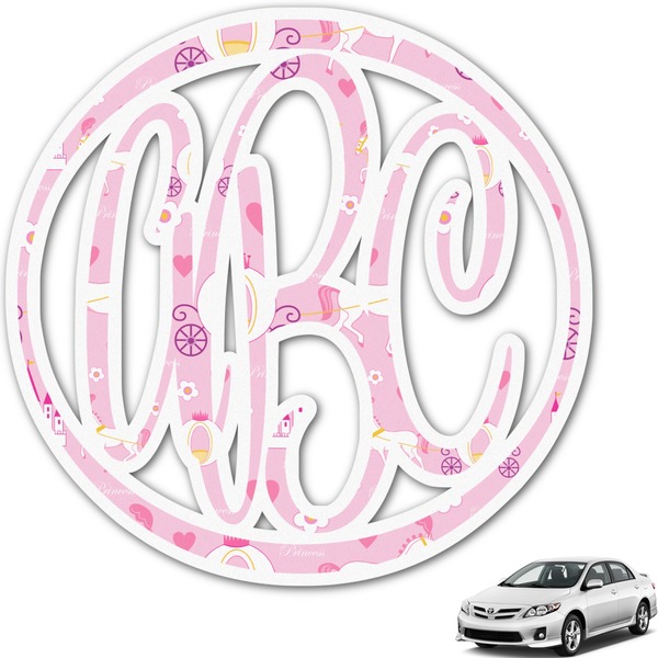 Custom Princess Carriage Monogram Car Decal (Personalized)