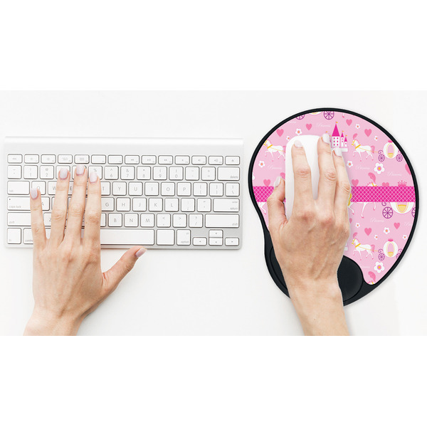 Princess Carriage Mouse Pad with Wrist Rest - LIFESYTLE 2 (in use)