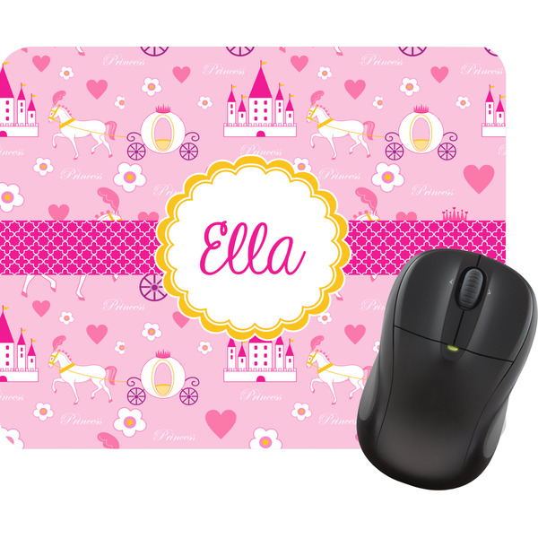 Custom Princess Carriage Rectangular Mouse Pad (Personalized)