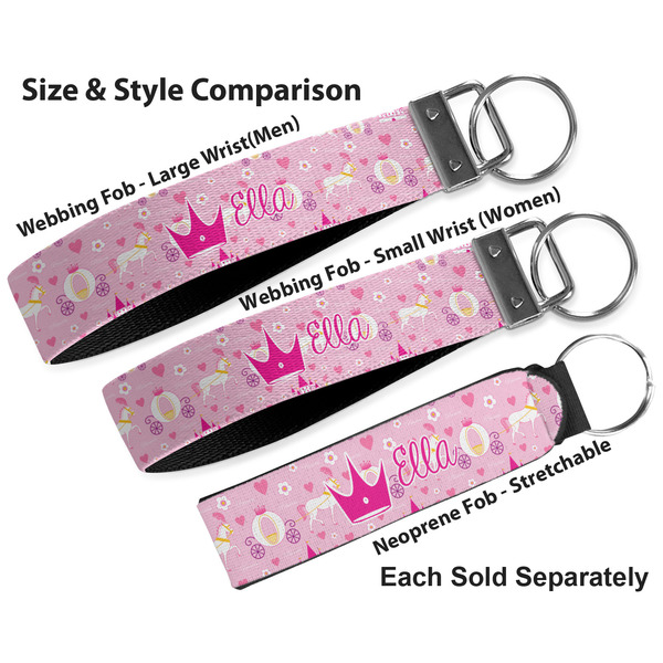 Princess Carriage Multiple Key Ring comparison sizes