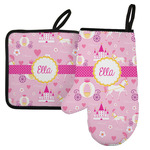 Princess Carriage Left Oven Mitt & Pot Holder Set w/ Name or Text