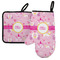 Princess Carriage Left Oven Mitt & Pot Holder Set w/ Name or Text