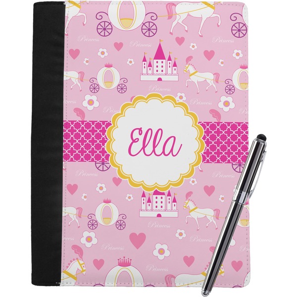 Custom Princess Carriage Notebook Padfolio - Large w/ Name or Text