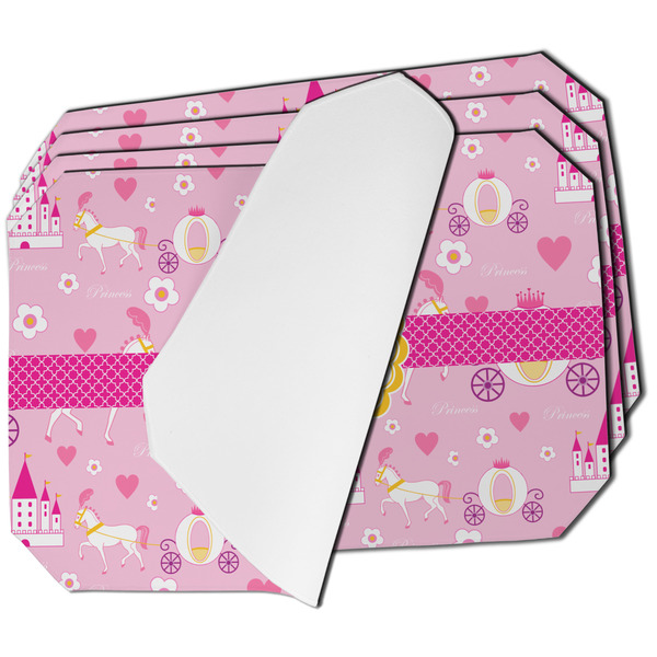 Custom Princess Carriage Dining Table Mat - Octagon - Set of 4 (Single-Sided) w/ Name or Text