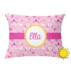 Princess Carriage Outdoor Throw Pillow (Rectangular) (Personalized)