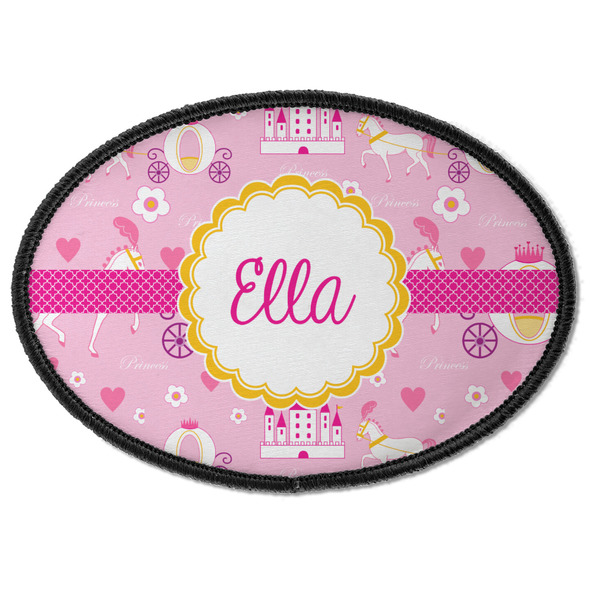 Custom Princess Carriage Iron On Oval Patch w/ Name or Text