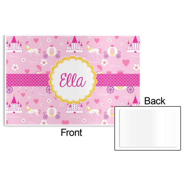 Princess Carriage Disposable Paper Placemat - Front & Back