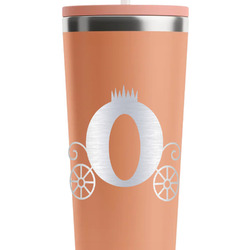 Princess Carriage RTIC Everyday Tumbler with Straw - 28oz - Peach - Single-Sided