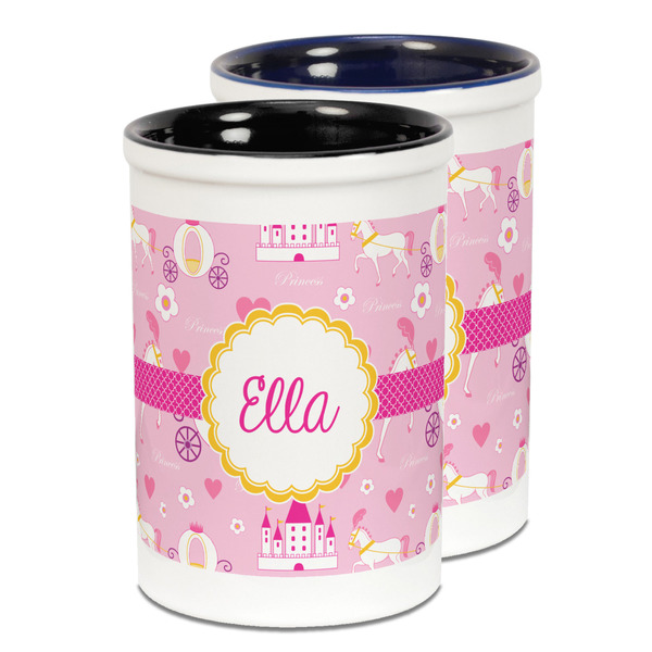 Custom Princess Carriage Ceramic Pencil Holder - Large