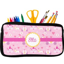 Princess Carriage Neoprene Pencil Case - Small w/ Name or Text