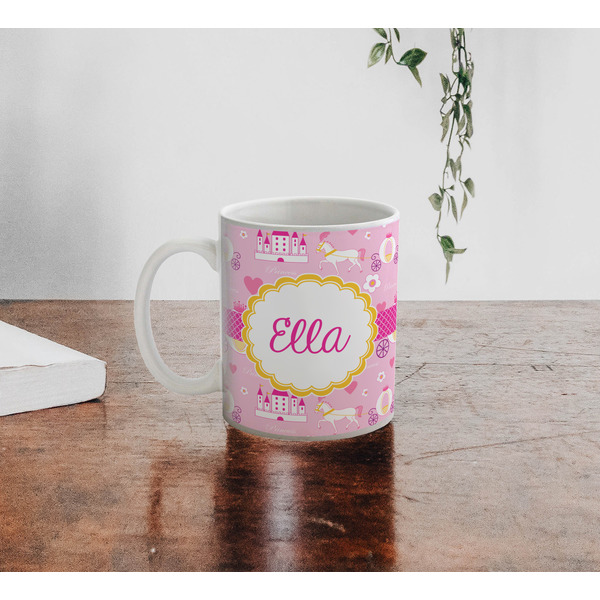 Princess Carriage Personalized Coffee Mug - Lifestyle