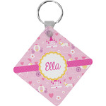 Princess Carriage Diamond Plastic Keychain w/ Name or Text
