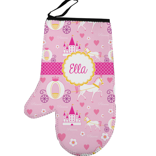 Custom Princess Carriage Left Oven Mitt (Personalized)