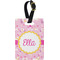 Princess Carriage Plastic Luggage Tag - Rectangular w/ Name or Text