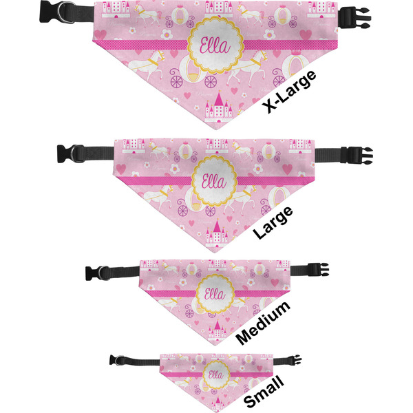 Princess Carriage Pet Bandana Sizes