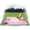 Princess Carriage Picnic Blanket - with Basket Hat and Book - in Use