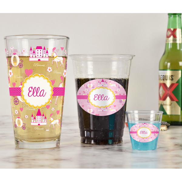 Princess Carriage Pint Glass - Full Fill w Transparency - In Context