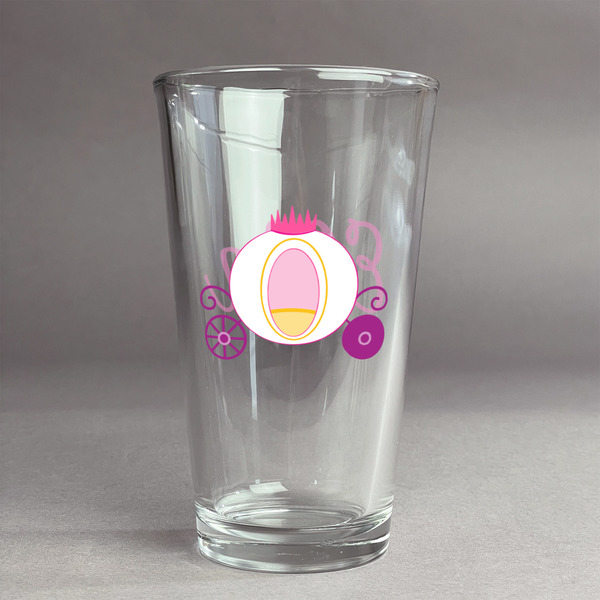 Custom Princess Carriage Pint Glass - Full Color Logo (Personalized)