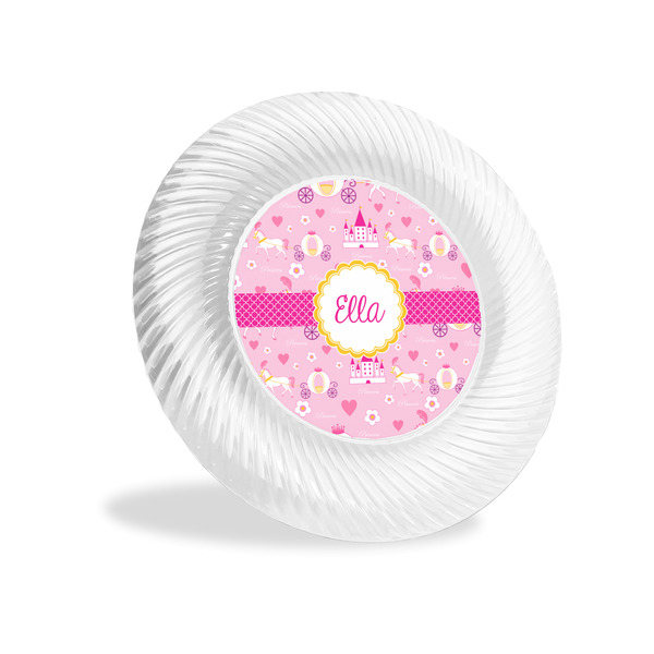 Custom Princess Carriage Plastic Party Appetizer & Dessert Plates - 6" (Personalized)