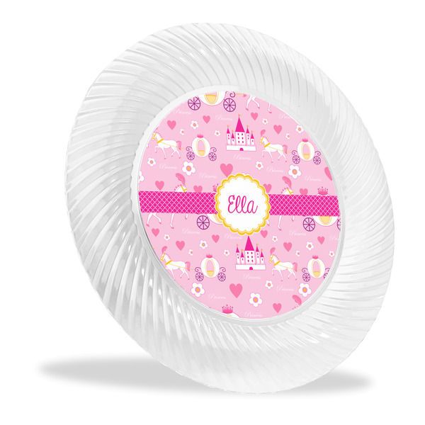 Custom Princess Carriage Plastic Party Dinner Plates - 10" (Personalized)