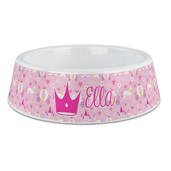 Custom Princess Carriage Plastic Dog Bowl - Large (Personalized)