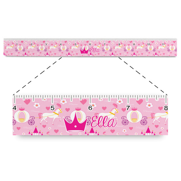Custom Princess Carriage Plastic Ruler - 12" (Personalized)