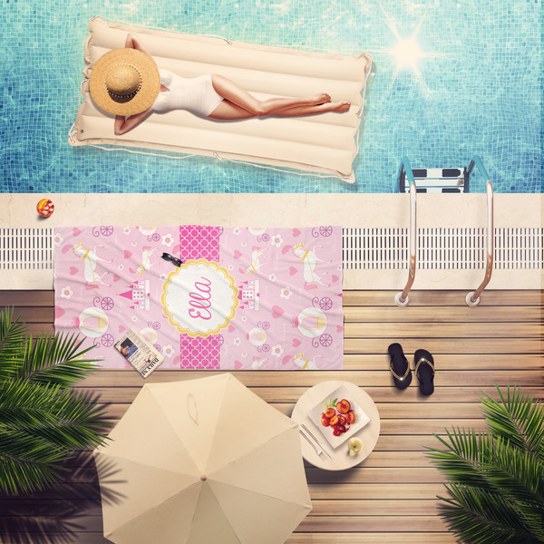 Princess Carriage Pool Towel Lifestyle