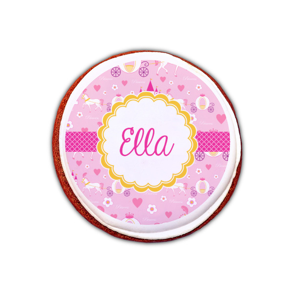 Princess Carriage Printed Icing Circle - XSmall - On Cookie