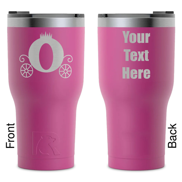Custom Princess Carriage RTIC Tumbler - Magenta - Laser Engraved - Double-Sided (Personalized)