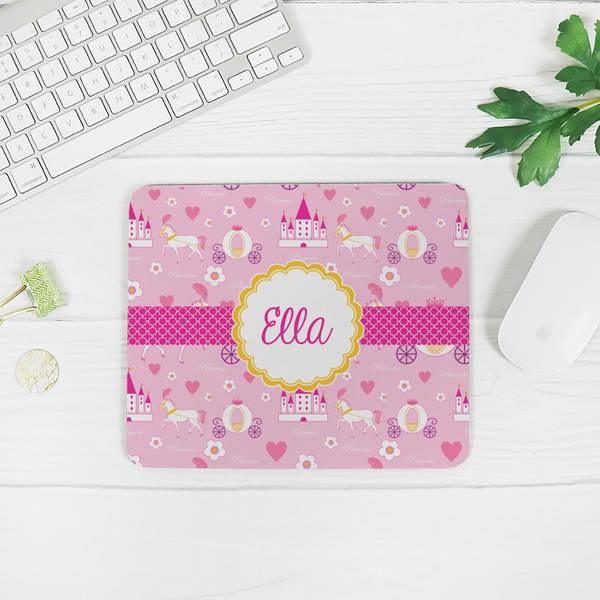 Princess Carriage Rectangular Mouse Pad - LIFESTYLE 2