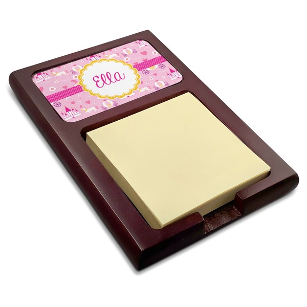 Custom Princess Carriage Red Mahogany Sticky Note Holder (Personalized)