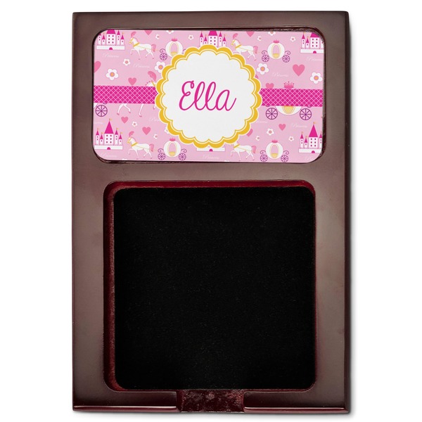 Princess Carriage Red Mahogany Sticky Note Holder - Flat