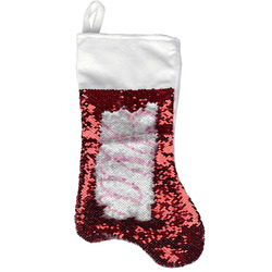 Princess Carriage Reversible Sequin Stocking - Red (Personalized)