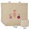 Princess Carriage Reusable Cotton Grocery Bag - Front & Back View