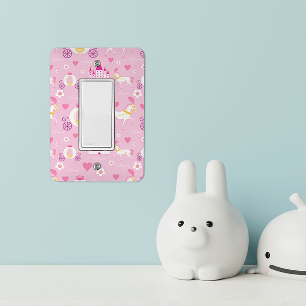 Princess Carriage Rocker Light Switch Covers - Single - IN CONTEXT