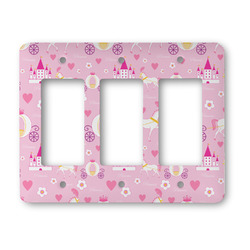 Princess Carriage Rocker Style Light Switch Cover - Three Switch