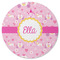 Princess Carriage Round Rubber Backed Coaster (Personalized)