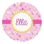Princess Carriage Round Decal - XLarge (Personalized)