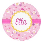 Princess Carriage Round Decal - Small (Personalized)