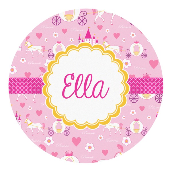 Custom Princess Carriage Round Decal - Small (Personalized)