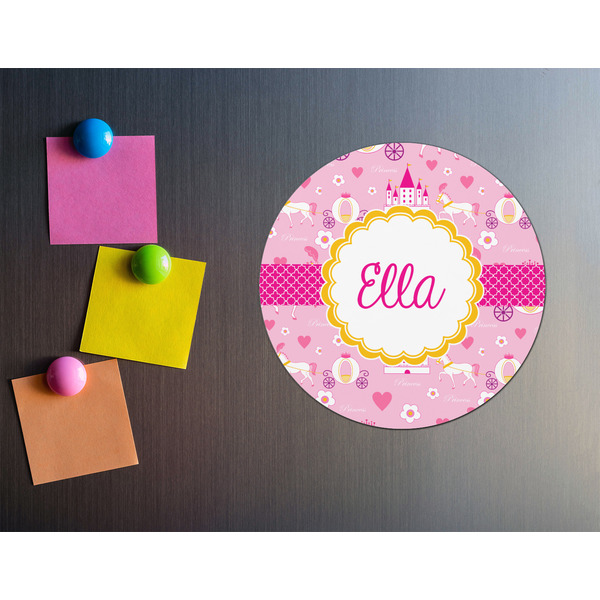 Princess Carriage Round Fridge Magnet - LIFESTYLE