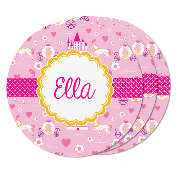 Princess Carriage Round Fridge Magnet - THREE