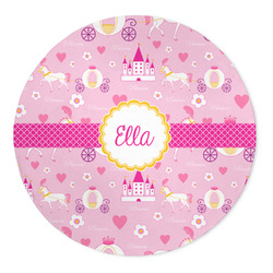 Princess Carriage 5' Round Indoor Area Rug (Personalized)