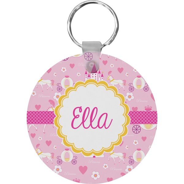 Princess Carriage Round Keychain (Personalized)