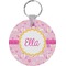 Princess Carriage Round Plastic Keychain (Personalized)