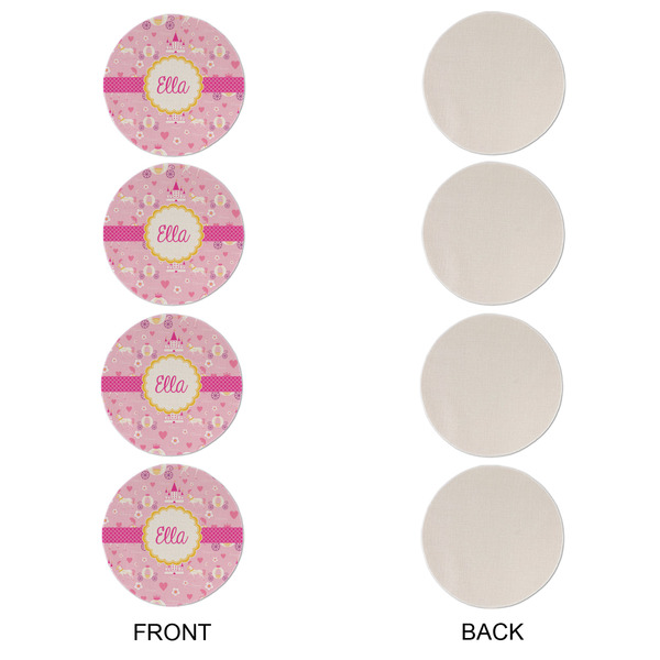 Princess Carriage Round Linen Placemats - APPROVAL Set of 4 (single sided)