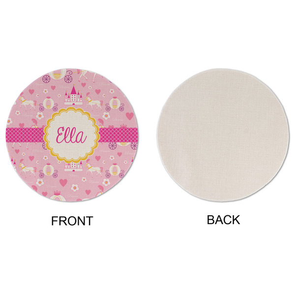 Princess Carriage Round Linen Placemats - APPROVAL (single sided)