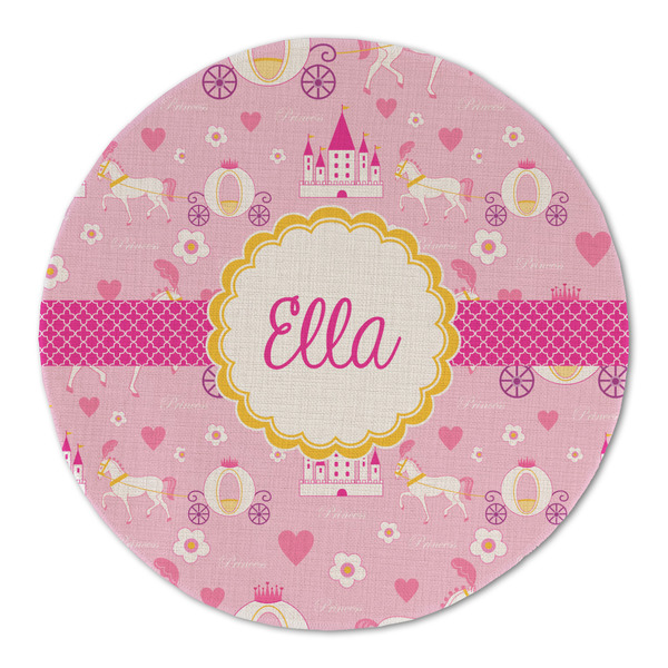 Princess Carriage Round Linen Placemats - FRONT (Double Sided)